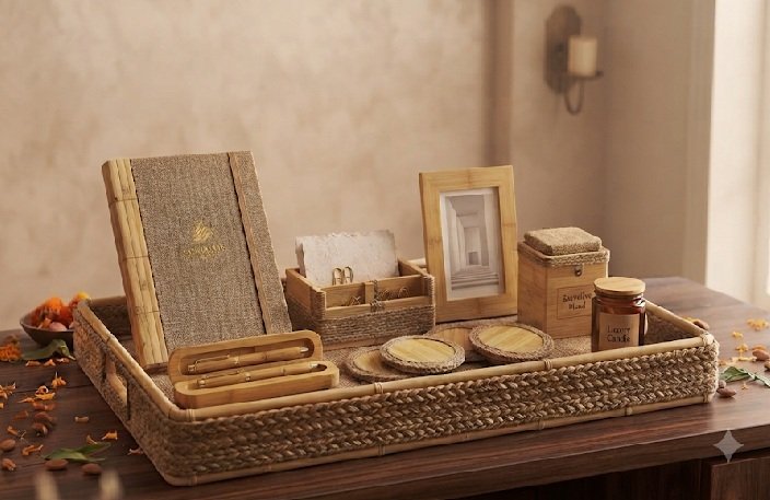 Bamboo & Jute Executive Desk Hamper